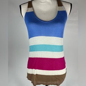 Splendid multi-color stripe racerback tank - size M
